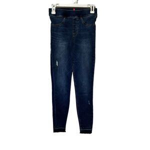 Spanx Women’s Distressed High Rise Ankle Skinny Blue Jeans Size XS Style 20203R